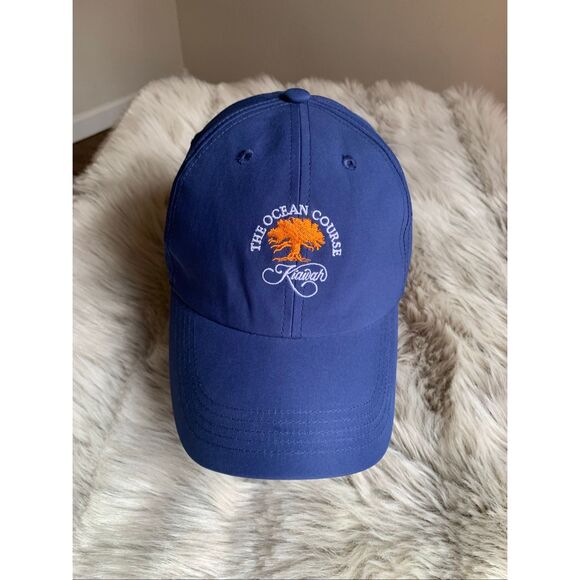 Kiawah Hat The Ocean Course Invitational Blue  Performance Golf Cap - Picture 1 of 5